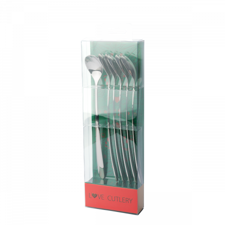 Latte Macchiatolöffel mit Herz 6 tlg., Weihnachtsverpackung - Love Cutlery
